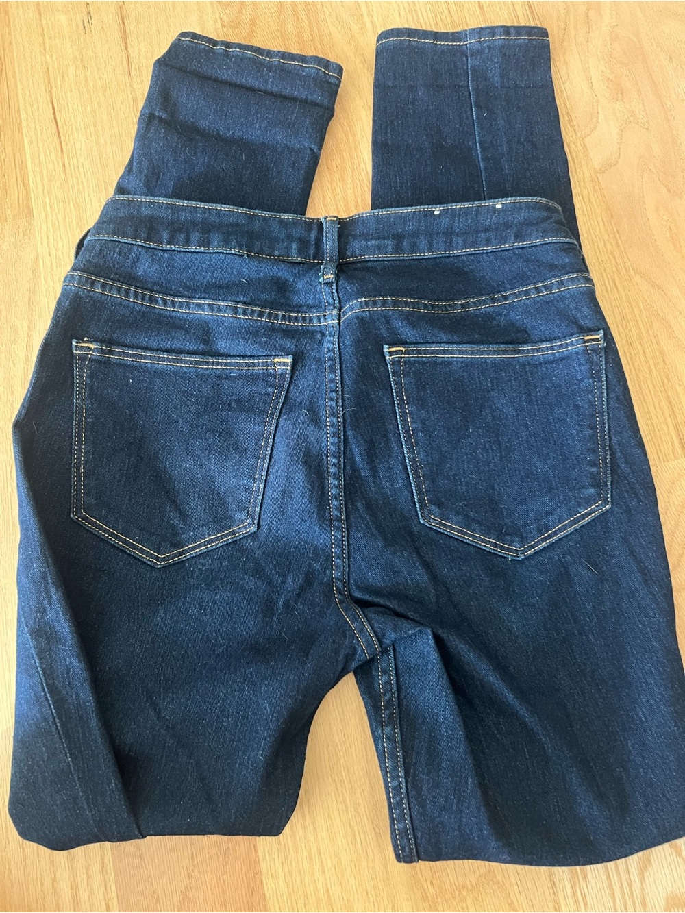 Women’s Skinny Jeans in Dark Blue Stretch Denim - Picture 3 of 3
